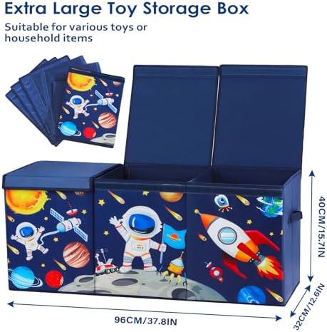 decalsweet Large Toy Box Collapsible Chest Organizer - Image 2