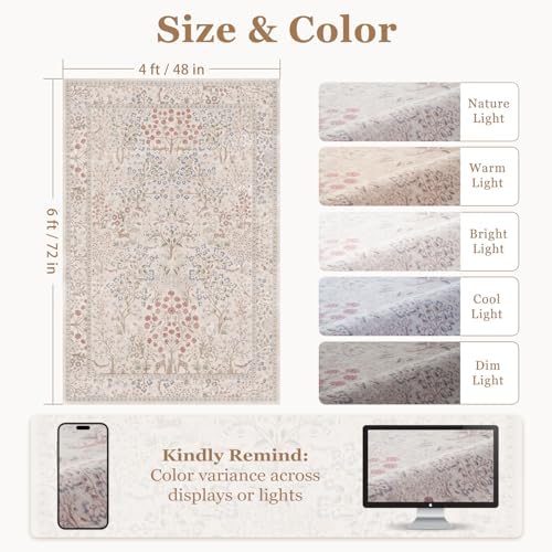 Tree of Life Small Area Rugs 4x6 - Image 2