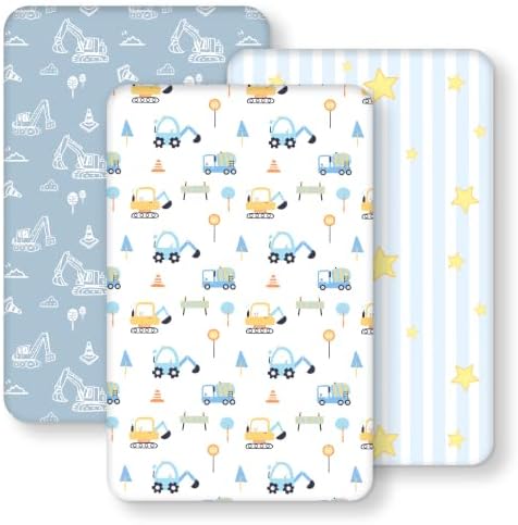 Baby Bedside Bassinet Sheets Fitted, 33”x20” Compatible by FIEMOL