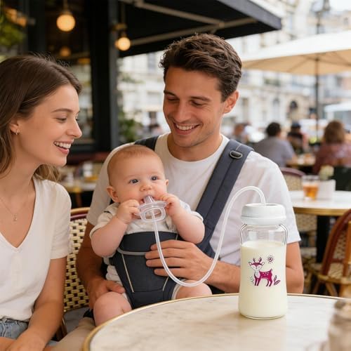 Milk Bottle Silicone Anti-Colic Portable Adjustable - Image 4