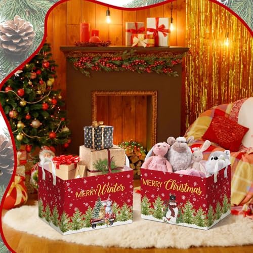 Christmas Snowman Storage Basket, Snowman Storage Box - Image 4