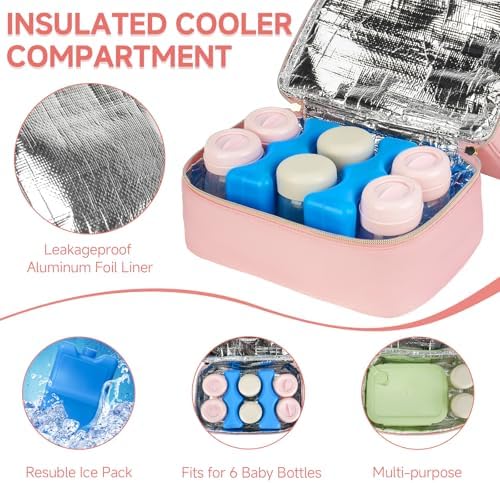 Wearable Breast Pump Bag with Cooler Compartment Fits - Image 3