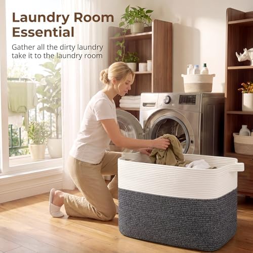 OIASKET 108L Cotton Rope Storage Basket - Image 6
