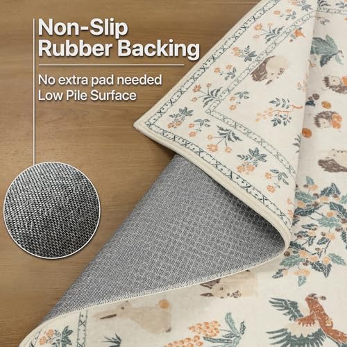 BESBLEE 2X8 Washable Kitchen Runner Rug, Animal Non Slip - Image 4