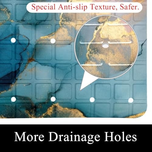 Non Slip Bathtub and Shower Mat 26.8x15.1 inch, Bath Mat - Image 2