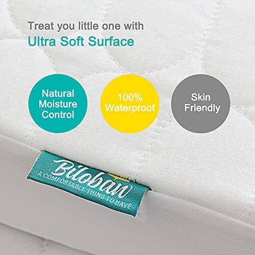 Biloban Crib Mattress Protector Waterproof Sheets Fitted 52” x 28” - Image 6