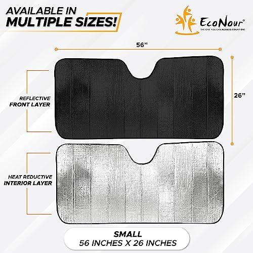 EcoNour Accordion Car Windshield Sun Shade | Reflective Car Window Shades - Image 3