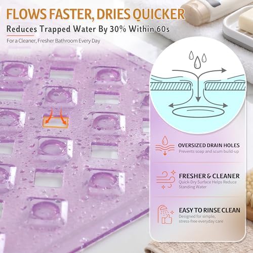 Yimobra Non Slip Bath Mat, Super Strong Suction Cups, Machine Washable Fast - Image 2