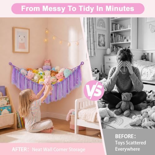 FIOBEE Stuffed Animals Net LED Light Toy Hammock - Image 3
