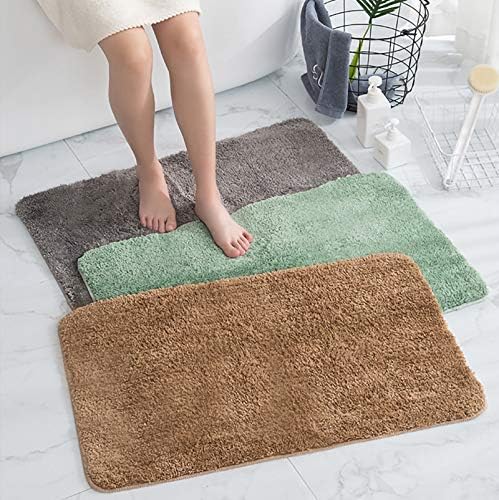 Red Bathroom Rugs Water Absorbent Chenille Bath Mat - Image 4
