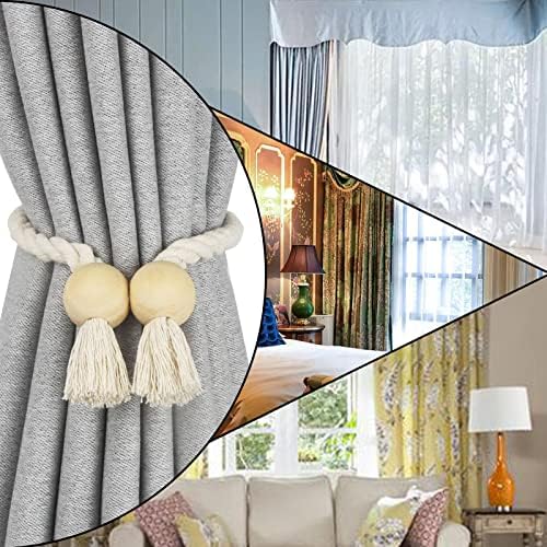 Magnetic Curtain Tiebacks Decorative Tie Back Drapes Holdbacks Nieffeiy - Image 6