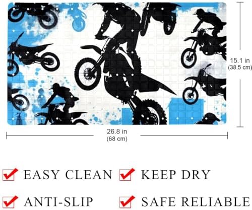 Shower Mat Bathtub Mat, 26.8x15.1 inch, Non-Slip Bath Mat - Image 4