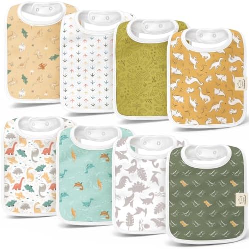 KeaBabies 8-Pack Organic Baby Bibs by KeaBabies
