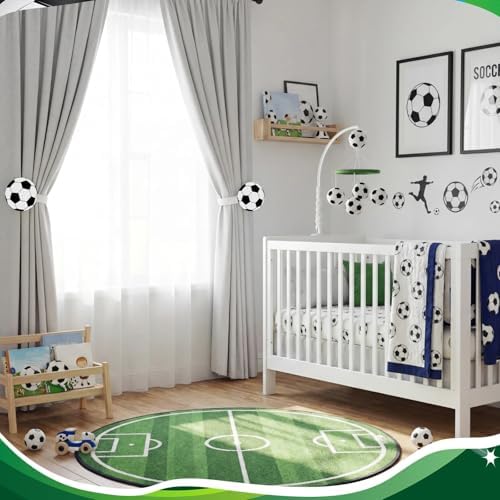 Briwooody 2 Pcs Soccer Curtain Holdbacks Acrylic Sport Curtain Tiebacks - Image 4