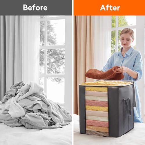 Lifewit 4 Pack 120L Extra Large Clothes Storage, Blanket Storage Bags - Image 6