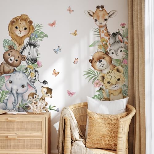 Watercolor Jungle Animal Wall Decals - Image 2