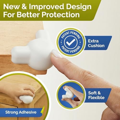 Silicone Corner Protectors for Baby Proofing – Soft Adhesive Corner Guards for - Image 4