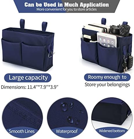 Bseash Bunk Bed Organizer, Bedside Caddy Hanging Bed Organizer Storage Bag - Image 3
