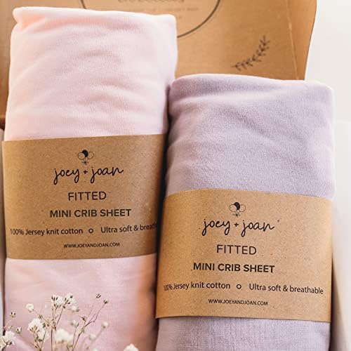 Joey + Joan Mini Portable 24x38 Fitted Crib Sheets – Compatible by JoeyJoan