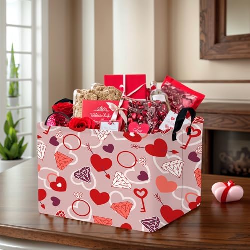 Valentine's Day Basket Gift for Empty Cute Heart Large Storage Bin for Kid and - Image 6