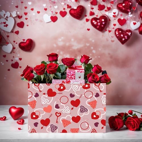 Valentine's Day Basket Gift for Empty Cute Heart Large Storage Bin for Kid and - Image 7