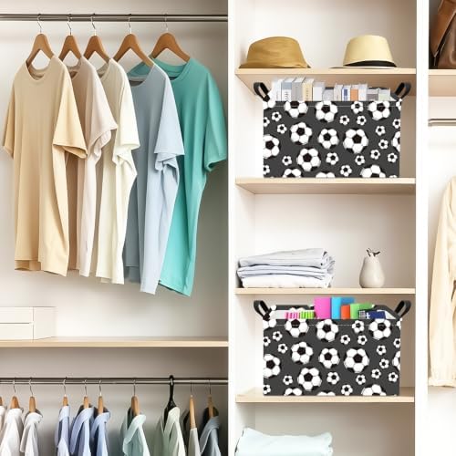 Rectangular Soccer Ball Storage Bin, Closet Organizer Basket - Image 6