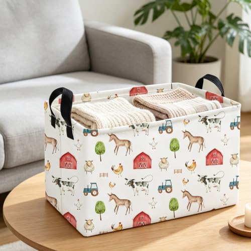 Essme Rectangular Farm Basket, Cute Storage Bins - Image 6