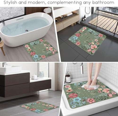 Bathtub Mat Non Slip, Bohemia Square Bath tub Mat Shower Floor Mat - Image 6