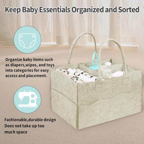 2 Pack Diaper Caddy Organizer, Portable Baby Caddy Organizer - Image 4