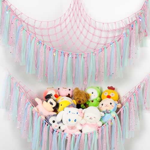 Stuffed Animal Hammock with LED Lights by yelienm