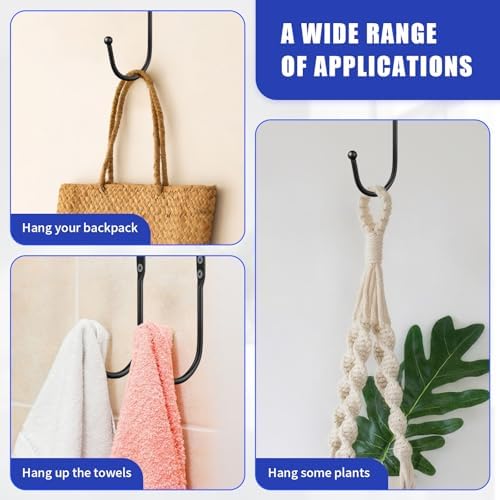 12PCS Curtain Tie Back Hooks, Metal Curtain Holdbacks Side Tiebacks Wall Mounted - Image 5