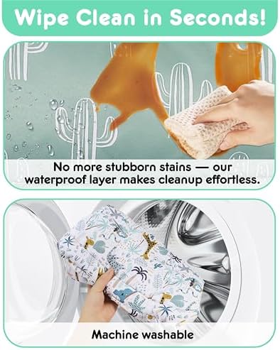 Baby High Chair Cover Replacement, Reversible & Waterproof High Chair Cushion - Image 7