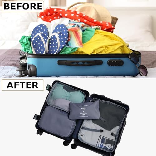 LANSKLBD 6/8 Set Packing Cubes for Suitcases Travel Luggage Packing Organizers - Image 6
