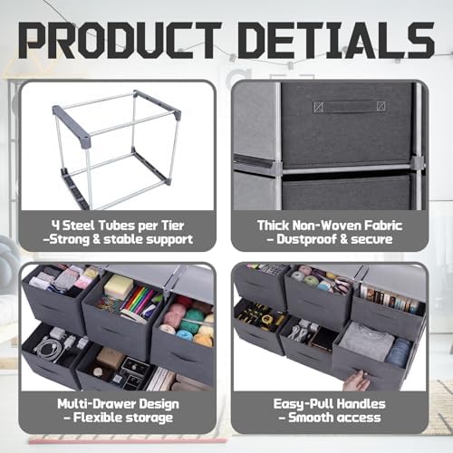 Geetery Under Dorm Bed Cube Organizer Shelf - Image 6