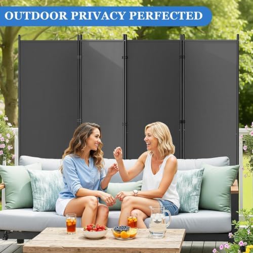 SUNALLY Room Divider Privacy Screens, 8 Panels Dividers - Image 6