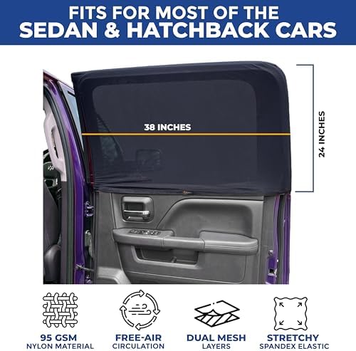 EcoNour Car Side Window Sun Shade Car Window Screen - Image 3
