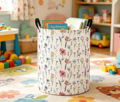 Baby Laundry Basket Baby Nursery Hamper Kids Laundry Basket Toy Storage Bin - Image 6