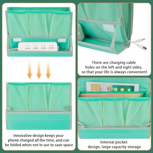 Bedside Caddy Organizer for Dorm Bed Rails - Image 5