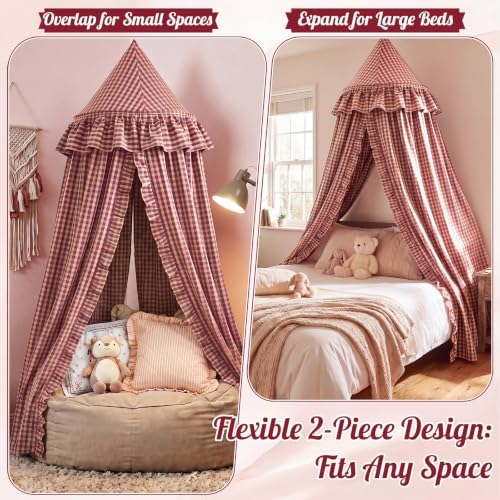 SmoothNovelty Gingham Plaid Bed Canopy - Image 6