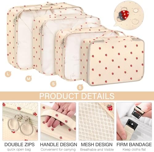 KPX 8 Set Packing Cubes for Travel, Luggage Packing Organizers Accessories - Image 3