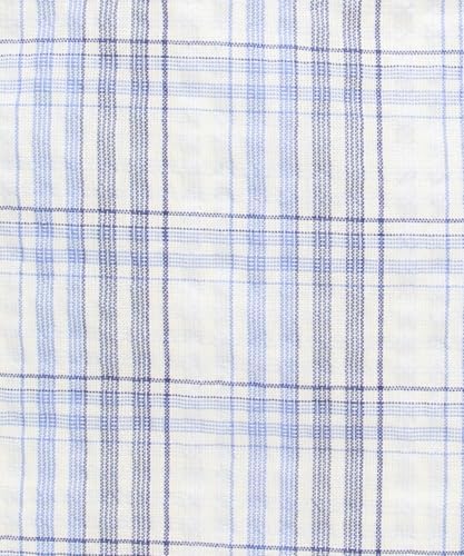 Flat Makeup Bag for Women, Zipper Cosmetic Pouch for Purse, Plaid Sky Blue - Image 3