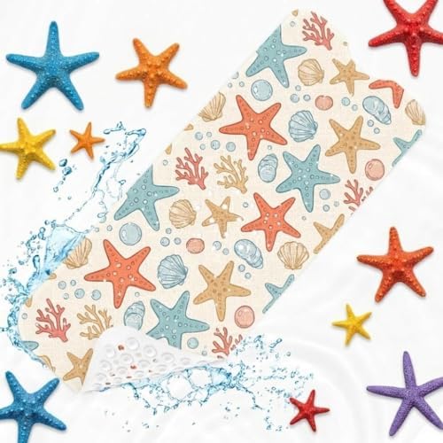 Bathtub Shower Mat 40X16 Inch, for Toddler by Culudea