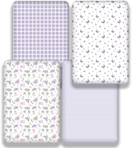 4 Pack Butterfly Baby Crib Sheets - Image 4