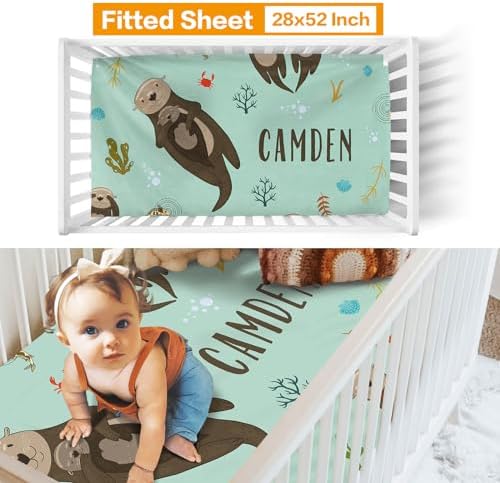 Custom Crib Bedding Set for Boys Girls Gifts Marine Animals Color20 - Image 3
