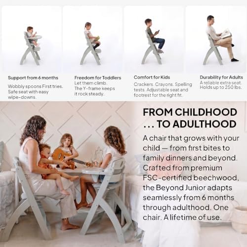 Abiie Beyond Junior Convertible Wooden High Chair - Image 4