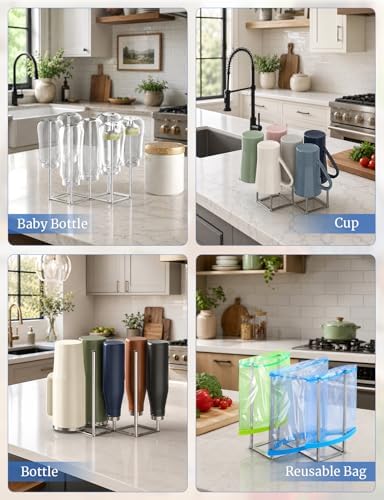 Foldable Bottle Drying Rack, Baby Bottle Drying Rack, Collapsible Cup Draining - Image 7