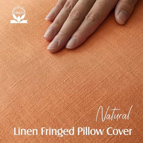 Foindtower Decorative Linen Fringe Throw Pillow Covers Cozy Boho Farmhouse - Image 2