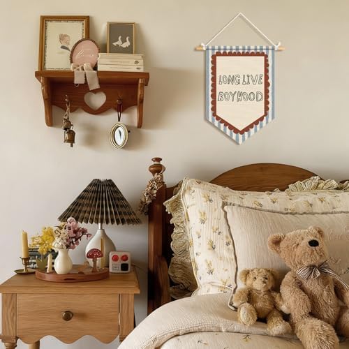 Boys Room Decor, Long Live Boyhood Wall Pennants Banners - Image 2