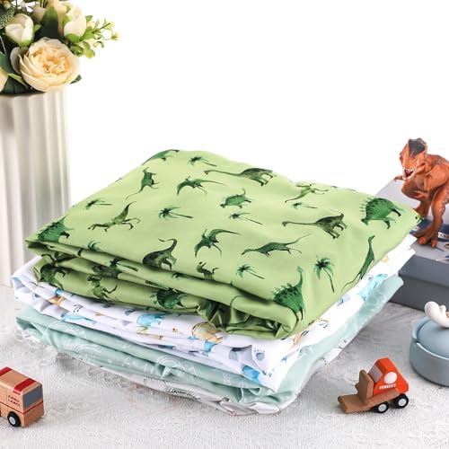 Moukeren 4 Pcs Ink Wash Dinosaur Baby Crib Sheets - Image 6