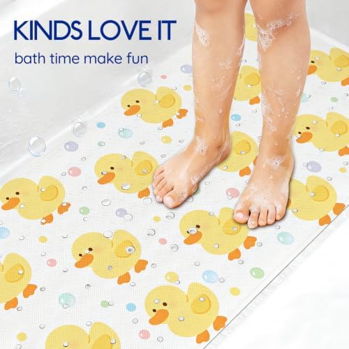 Kids Bathtub Mat Non Slip, 40 x 16 Inch Tub Mat - Image 6